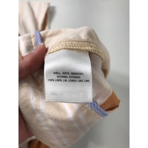 Ett:twa Anthropologie Linen Wide Leg Stripe Pants Women's 0 Airy Everyday Beachy - Picture 8 of 10